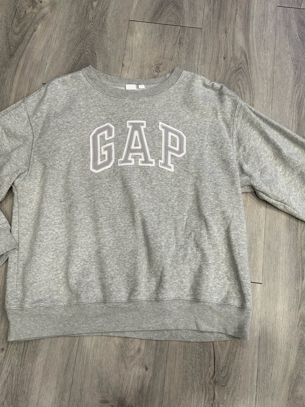 GAP Crewneck Sweatshirt - Light Gray with White Logo